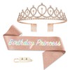 Rose Gold Girl Sash and Tiara, Crown and Sash for