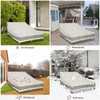 Aacabo Double Chaise Lounge Cover Waterproof Heavy Duty 82Inch Double