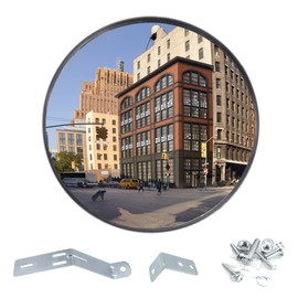 StartFine Convex Secutiry Traffic Mirror Concave Corner Blind Spot Office, Driveway, Offices, Stores Safety Mirror Adjustable Fixing Bracket 9"(22cm)