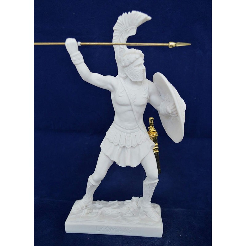 Estia Creations Leonidas statue Spartan Hero ancient Greek alabaster sculpture