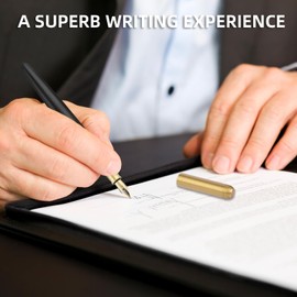 Cobee® Wooden Fountain Pens, Handcrafted Wood Fountain Pen Vintage Luxury Pen 0.5mm Fine Point Pen Business Pen Smooth Writing for Journaling Calligraphy Gift Supplies (Black)