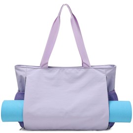 Kimwadalh Yoga Mat Bag Women Tote Bag Girls Sport Shoulder Bag for Gym Yoga Dance Swimming with Waterproof Packet