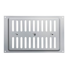SOTECH Stainless Steel SS304 Ventilation Grille Lockable (260 x 165 mm) Ventilation Plate with Oval Slot Hole for Screwing on with Sliding Lock