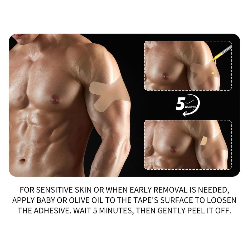 Kinesiology Tape – Waterproof and Hypoallergenic Athletic Tape for Muscle