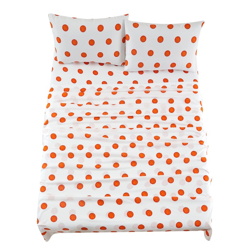 Chezmoi Collection 4-Piece Kids/Teens Sports Sheet Set - Soft Microfiber
