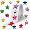 MINBOOT Glitter Stickers 1 Roll, About 500 Sheets, 1.0 x