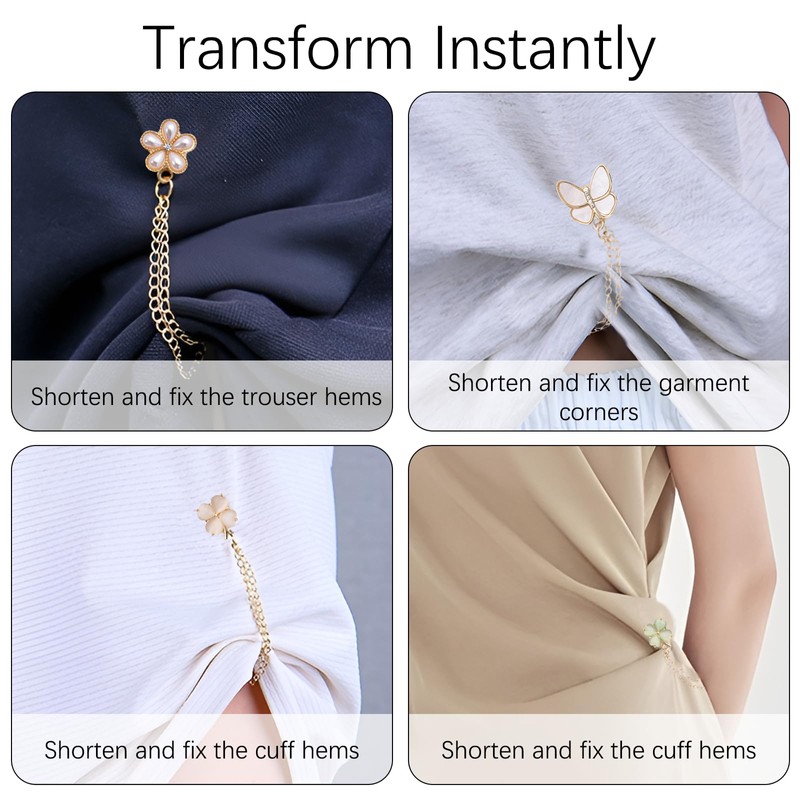 8 Pack Multi-Function Magnetic Clothing Clips– Elegant Shirt Clips for