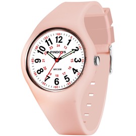 findtime Damenuhr Krankenschwester Uhren 50m wasserdichte Armbanduhr Damen Herren Analog Quarz Unisex Sportuhr Silikonarmband Uhr für Teenager Mädchen Junge