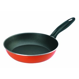 IBILI Frying pan New 20 cm of Enamelled Steel/Plastic, 20 x 40 x 4.3 cm, Orange/Black