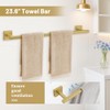 TURS Brushed Gold 5 Pieces Bathroom Hardware Set, SUS304 Stainless