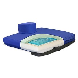 NYOrtho APEX CORE Pommel Gel-Foam Cushion 18" x 18" x 3" - Anti-Rotation Wheelchair Seat Cushion for Pressure Relief, Hip Alignment, Support Pad - Dual Density Core, Cooling Gel - Made in USA