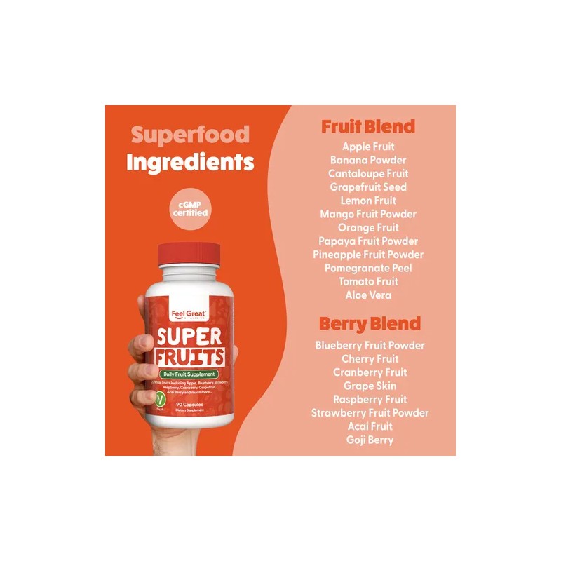 Feel Great Suplementos Frutas Verduras - Energía Natural