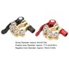 2PCS Car Battery Terminal 4 Way Positive Negative Copper Quick