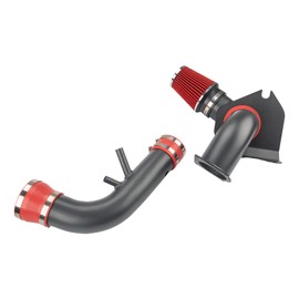 PHILTOP 3" 3.5" Air intake kit, Cold Air Intake Black Tube + Heat Shield for 1996-2004 M-u-s-t-a-n-g GT 4.6L V8, Black Polished Aluminum Cold Air Intake System