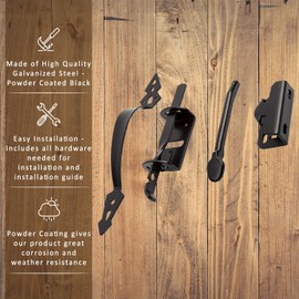 Thumb Latch for Gate and Doors - Powder Coated Black - Screws Included - DHGTL