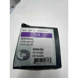 Midwest Fastener 2 Pack of 25 Midwest Fastener Flat Washer 50716 For Screw Size 5/8" 18-8 SS