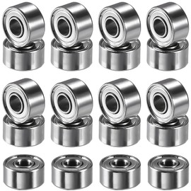 XSHAO Pack of 20 Ball Bearings 3 x 8 x 4 mm, 693ZZ Ball Bearings Miniature Double Shield Bearing Deep Groove Ball Bearing for Lathes / Motors / 3D Printers / Quadcopters or Models