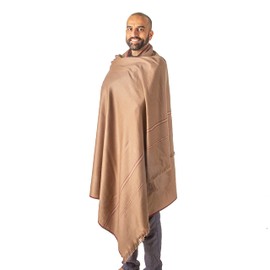 Om Shanti Crafts Meditation or Prayer Shawl or Plain Blanket, Wool Shawl/Wrap, Oversize Scarf. Unisex