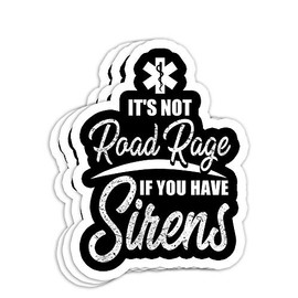 Funny EMT, EMS, Ambulance, Paramedic AMR Man Woman Gift Decorations - 4x3 Vinyl Stickers, Laptop Decal, Water Bottle Sticker (Set of 3)