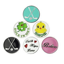 GOLTERS Golf Ball Markers Golf Markers Golf Gifts Clips Pack of 6 (Mixed 02)