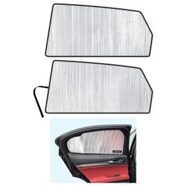 Side Window Rear Seat 2nd Row Sunshade Custom Fit for 2018 2019 2020 2021 2022 2023 2024 2025 Alfa Romeo Stelvio SUV, UV Reflector Sun Protection Accessories (Set of 2)