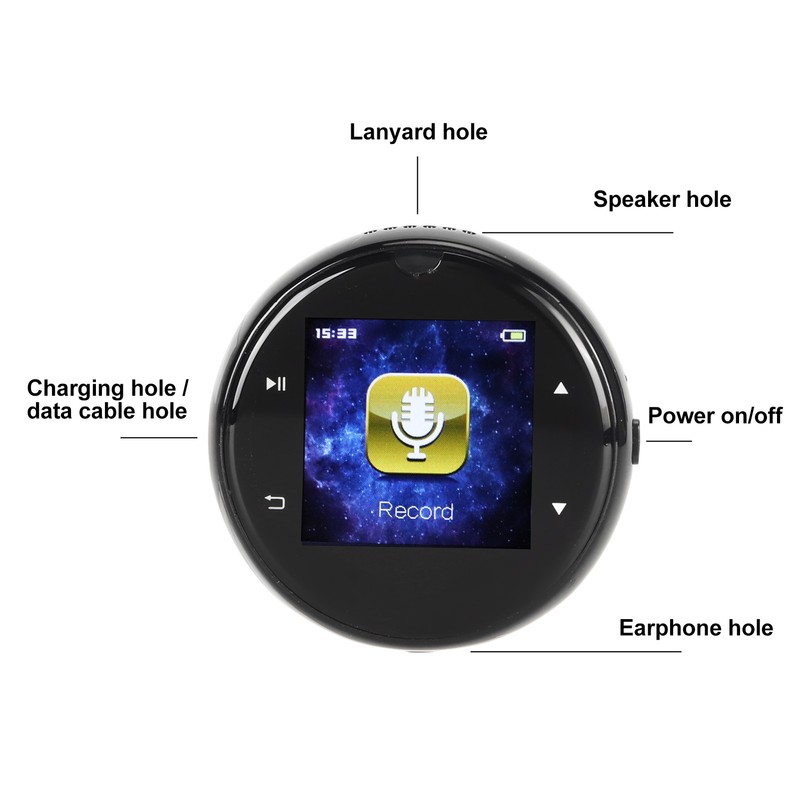 Digital Voice Recorder Bluetooth 4.2 Touch Control FM Radio MP3