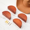 4 Pack Cowboy Hat Rack Holder, Retro Wooden Hat Hanger