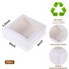 PFAMKEER 50 pcs 8x8x2.5 Inches Bakery Boxes with Window, Cake