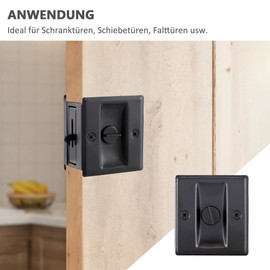 Lpraer Sliding Door Mortice Lock Handle Door Handle Stainless Steel Box Lock Shell Handle Mortise Lock Garage Lock Wooden Door Lock 64 x 70 mm