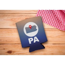 Pennsylvania Pride Gifts Love Pennsylvania PA Mid Atlantic Region State Pride 12-Pack Can Coolers Coolies