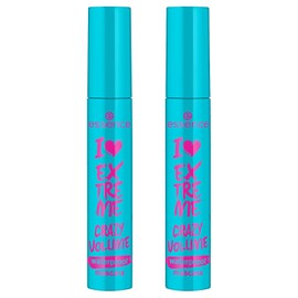 essence I LOVE EXTREME CRAZY VOLUME waterproof mascara (Negro, 2 unidades)