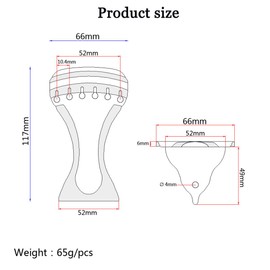 LALOCAPEYO Dobro Resonator Guitar Tail Wing Guitar Tail Beam Metal 6-String Bridge Accessory Guitar Enthusiast 6-String Guitar With Zinc Alloy Tail Wing (Gold)