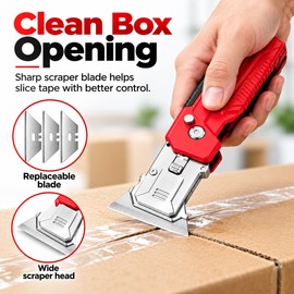 10-Piece Replacement Parts for Folding Utility Knife & Scraper – Spare Cutting Accessories for Glue Removal and Tool Maintenance