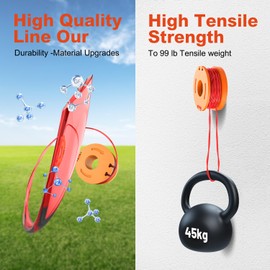 Evenlinkics 20 Pack WA0010 Replacement Spool for Worx Weed Eater String, Compatible with Worx String Trimmer,10ft 0.065" Trimmer Line Replacement Spool ，for Worx Trimmer spools