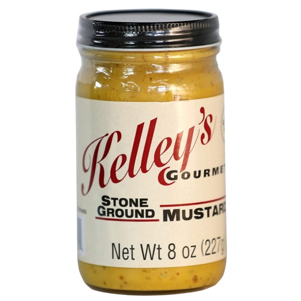 Stone Ground Mustard by Kelley's Gourmet - 8.0 Ounce (Pack of 1)