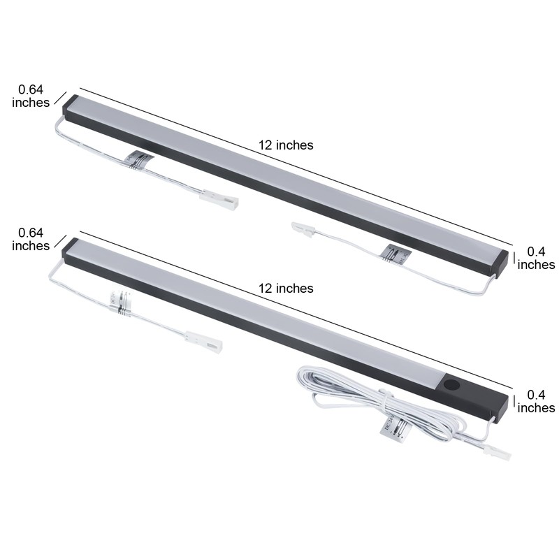 LUMILAND 6 Pcs 12-inch Led Under Cabinet Lighting Plug-in with