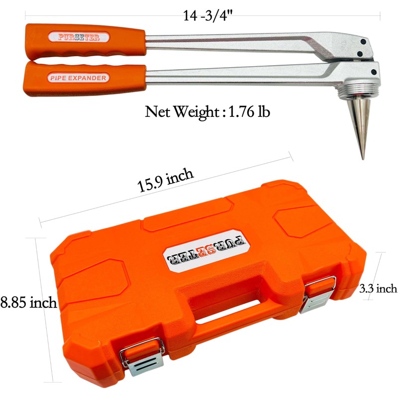 Purseter 1/2,3/4,1-inch Pex Expansion Tool ProPEX Expander Kits meets ASTM