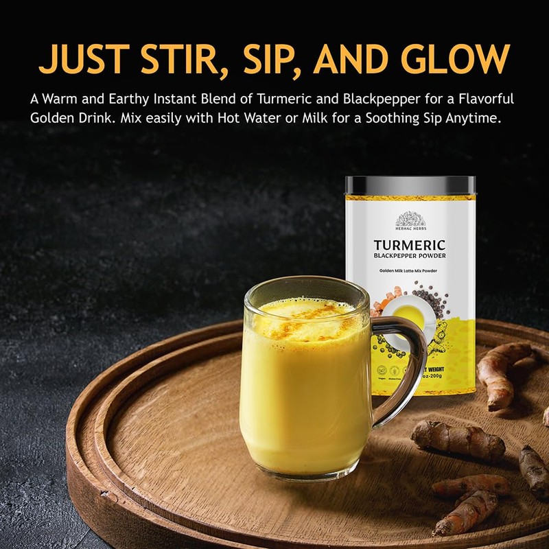 Turmeric Curcumin Powder with Black Pepper - Turmeric Latte Mix