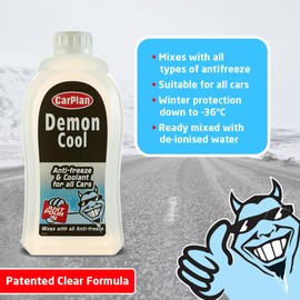 CarPlan Demon Cool 34 fl Oz (1L) - Anti-Freeze & Coolant for All Cars