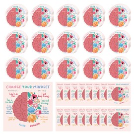 50 Sets Back to School Erasers for Students Growth Mindset Inspirational Gift Change Your Mindset Brain Erasers with Positive Cards for Kids Classroom Decoration First Day of School