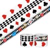 4 PCS 20 Yards 3/5" Hearts Block Ribbons Black White