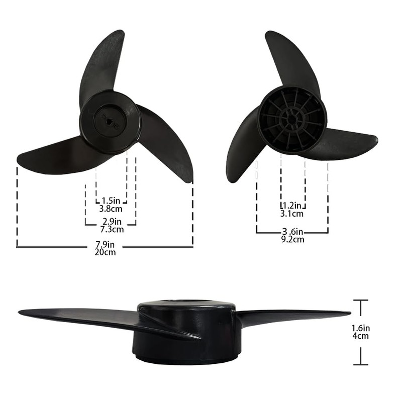 Boat Propeller for Brushless and brushed Electric Trolling Motor,Engine Replacement