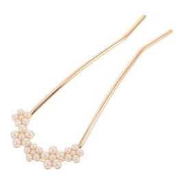 Healeved Elegant Pearl Hair Fork for Buns Sturdy U-shaped French Hair Pin for Girls Women for Parties Everyday Styles