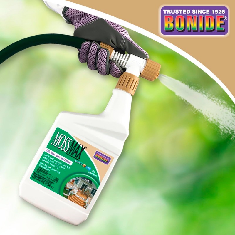 Bonide MossMax, 32 oz Ready-to-Spray Control for Algae, Moss and
