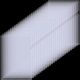 24 Pack Clear Plastic Document Folders Project Pockets for Letter Size A4 Papers, Transparent Sleeves