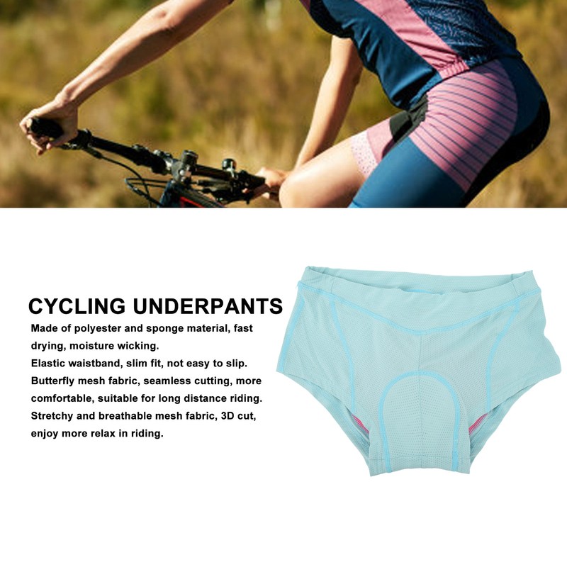Cycling Underpants Ventilated 3D Silicone Pad Shockproof Cycling Underwear Shorts