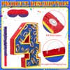 16 Inch Number 4 Blue and Golden Rings Pinata for