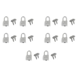 Diary Padlocks heyous 10pcs Metal Archaize Padlocks Key Lock with Key for Wooden Boxes Jewelry Box Storage Box Lockable Diary Book, Silver