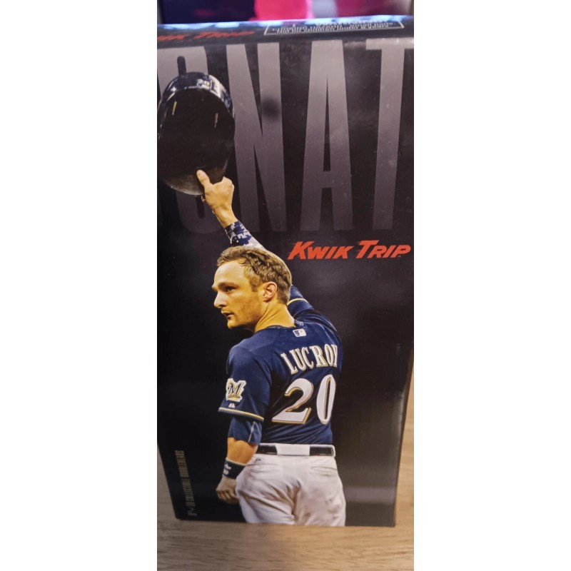 Bda Jonathan Lucroy Doubles Record Bobblehead Milwaukee Brewers Never Displayed