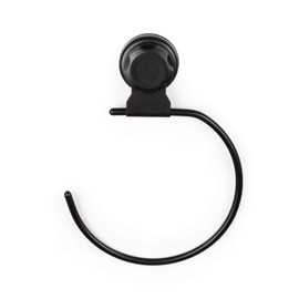 Compactor Bestlock Wall Mounted Towel Ring, Suction Cup Mounting, Supports up to 6 kg, 16 x 2.5 x H.22 cm, Black, RAN9783